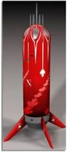 daVinci Project Canadian Rocket Desk Mahogany Kiln Dry Wood Model Large New - Picture 1 of 1