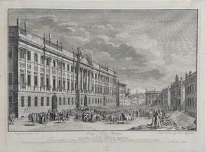 Riproduzione Tavola stampe quadro Piazza e Plazzo Belgioioso 1788 - Aspari D. - Picture 1 of 1