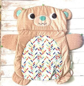 Bright Starts Tummy Time Mat Brown Bear Design Baby Gear Kids Matt  - Picture 1 of 2