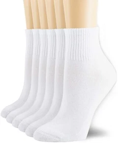 6 Pairs Women's & Men's Mini Crew/Ankle Cotton Athletic Socks with Thick Cush... - Picture 1 of 6