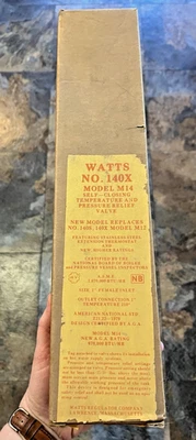 Watts No. 140X Model M14 Temperature & Pressure Relief Valve Female Inlet 1” - Image 1 of 4