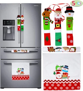JOYIN 5 Pieces Christmas Kitchen Appliance Handle Covers for Kitchen Refrigerato - Picture 1 of 12