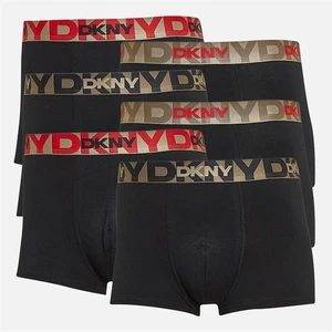 DKNY Mens Archie Six Pack Trunks Black/Black/Black/Black RRP £71.99 - Picture 1 of 1