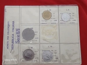 ITALIEN 1975 postfrischer Satz - 5 MÜNZEN 100-50-20-10-5 LIRE UNC CONDITION - Bild 1 von 5