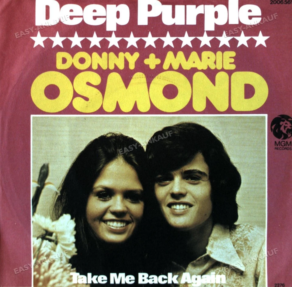 Donny And Marie Osmond - Deep Purple / Take Me Back Again 7in 1975 ' - Image 1 of 1