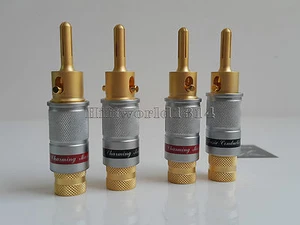 4x CMC 0600 HiFi Speaker Wire Cable Banana Plug Gold Connector 8.5mm cable  - Picture 1 of 5
