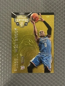 2014 Totally Certified Platinum GOLD Russell Westbrook /10 Thunder #87 True Gold - Bild 1 von 3