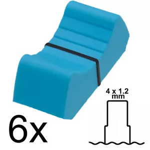 SIFAM 6 Bouton Fader Bleu Clair 4mm Curseur Coulissant Poti Régulateur Dj - Picture 1 of 6