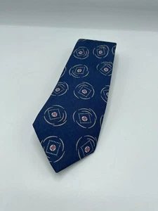 Corbata de seda vintage Givenchy corbata azul geométrica clásica  - Imagen 1 de 6