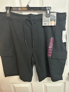 NWT Men's Berkley Jensen Knit Cargo Shorts- Black Size XL - Picture 1 of 3