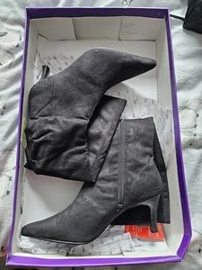 Black Cheviot VI Mid-calf Stiletto Heel Boots - LOTUS - Picture 1 of 4
