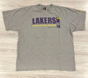 Vintage Nike Los Angeles Lakers T-Shirt Grey Men’s Size Large - Picture 1 of 8