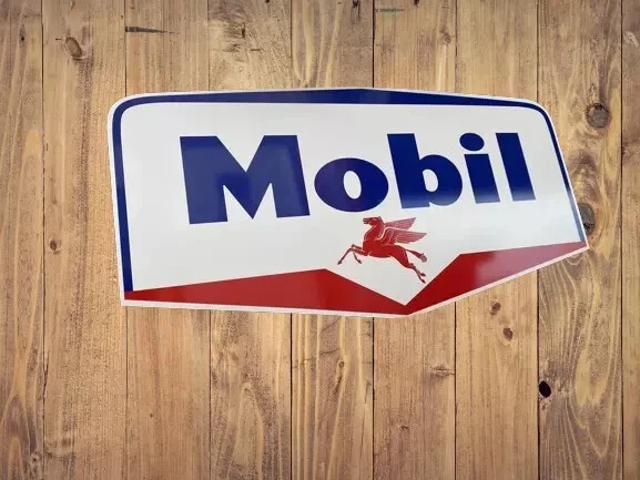 Mobil Signs Porcelain Enamel Heavy Metal Sign 36 Inches - Image 1 of 1