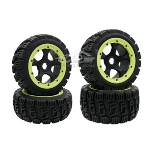 Schwarze und grüne Reifenringe Allradreifen für RC 1/5 HPI Rovan KM Baja 5B SS - Bild 1 von 27