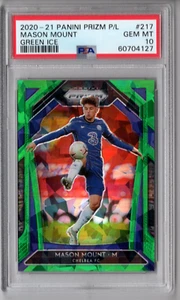 Mason Mount 2020 Prizm EPL Green Ice PSA 10 # /49 Chelsea FC Manchester United - Picture 1 of 2
