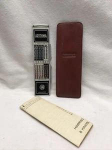 VTG ARITHMA ADDIATOR Adding Machine Calculator Original Case Stylus Manual JB7 - Picture 1 of 6
