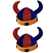  2 pezzi cappello toro con corna berretto carnevale bambini cosplay vichingo