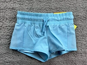 All in Motion Girl's Size XS (4-5) Mid Rise 2 in 1 Shorts Blue - Picture 1 of 7