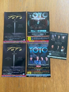 TOTO Japan Flyer Mini-Poster x5 Tour Gig Konzert LIVE 2011 2016 2019 2023 SET! - Bild 1 von 5