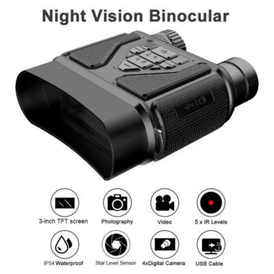 Digital Night Vision Goggles Binoculars Outdoor Hunting Dark Infrared Binoculars - Bild 1 von 4