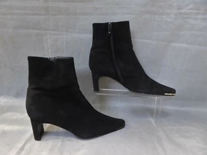 UNISA boots luxe 100% Cuir DAIM Noir T 38 38,5 Parfait état - Picture 1 of 12
