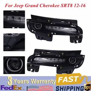 1 Pair LED DRL Daytime Running Fog Lights For 2012-2016 Jeep Grand Cherokee SRT8 - Foto 1 di 23