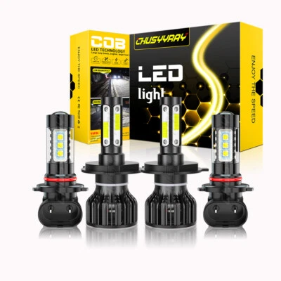 Kit de faros LED altos/bajos + faros antiniebla 4X 6000K para Pontiac Vibe 2003-2008 Foto 1 de 4