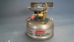 Vintage Coleman Dual Fuel 533 Single Burner Campingkocher 11-96 funktionstüchtig & sauber - Bild 1 von 9