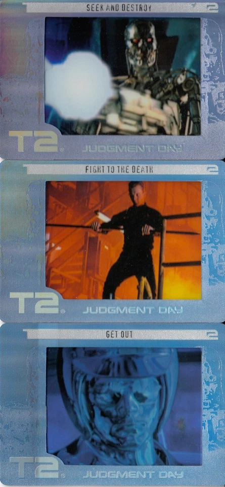 TERMINATOR T2 JUDGEMENT DAY 2003 ARTBOX ULTRA RARE INSERT CARD SET UR1 TO UR3 - Image 1 of 1