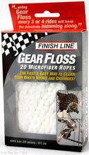 Finish Line Gear Floss 20 x 20-inch Microfiber Bicycle Drivetrain Cleaning Ropes