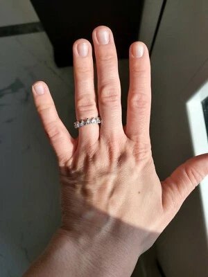 Anello Fede Zirconi argento 925 - Immagine 1 di 4