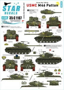 Star Decals 1/35 Korean War USMC M46 Patton 35C1167 x - Picture 1 of 3