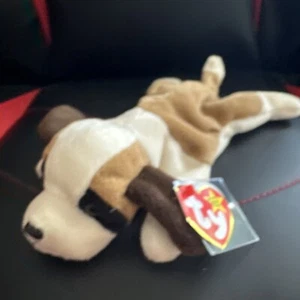 Vintage Ty Beanie Baby Bernie Dog Stuffed Animal Saint Bernard Puppy Plush 1996 - Picture 1 of 5
