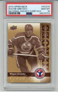 2010 UPPER DECK NATIONAL HOCKEY CARD DAY WAYNE GRETZKY CARD OILERS PSA 10 RARE - Picture 1 of 2