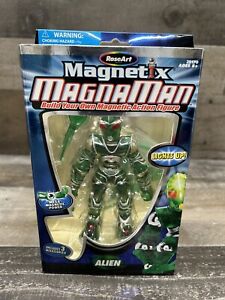 Vintage 2005 Mega Magnetic Power Force Magna Man “Alien" Rose Art Action Figure