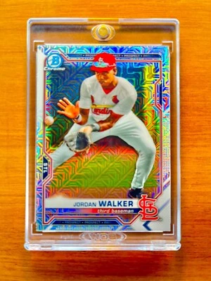 Jordan Walker RARE ROOKIE RC MOJO REFRACTOR INVESTMENT CARD SSP CHROME ROY MINT - Image 1 of 4