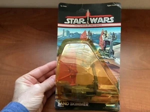 Vintage Kenner 1984 Carded Star Wars POTF Sand Skimmer Mini Rig Vehicle - Bild 1 von 7