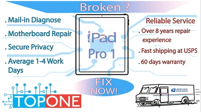 iPad Pro 11 in. 1st/2nd Gen. | No Display/No Touch -Logic board Repair Service - Image 1 of 2