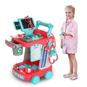 Doctor Kit for Kids 3-5 , Toddler Doctor Play Set with Cart, Costume and Stet... - Picture 1 of 8