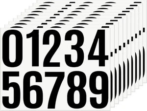 10 Sheets 100 Pcs Vinyl House Numbers for Mailbox, 4 inch Self-Adhesive Black - Picture 1 of 7