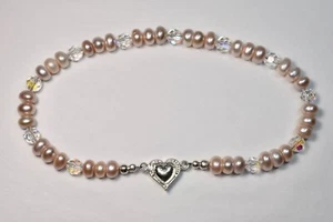 Pearl and Crystal Beads Fancy Show or Wedding Collar, Cat or Small Dog - Picture 1 of 5