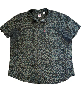 LEVI'S One Pocket s/s Hemd - camo olivgrün Gepard Knopfleiste Gr. XL - Bild 1 von 7