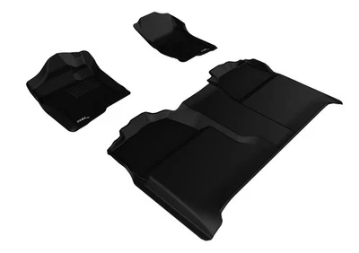 Floor Mats Custom Fit Liners Kagu 1st 2nd Row fits 07-13 Silverado 1500 Crew Cab Foto 1 de 4
