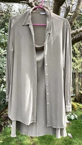 Lightweight Green Jacket and Skirt Suit M&S Size 14 - Picture 1 of 17