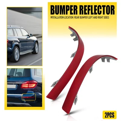 Rear LH RH Side Bumper Tail Reflector Lamp For 13-16 Mercedes Benz GL550 GL500 P - Image 1 of 4