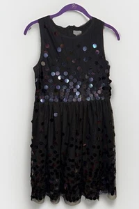 Cat & Jack Black Confetti Tulle Skirt Dress Girls’  XL 14/16 Excellent Preowned - Picture 1 of 14
