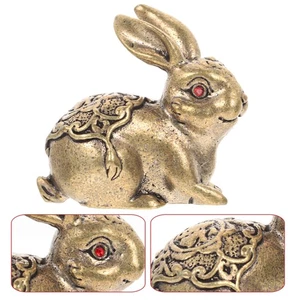 Hase Statue Schreibtisch Deko Messing Hase Ornament Ornament Häschen Deko - Bild 1 von 12