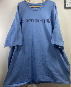 Carhartt Spell Out T Shirt Blue 3XLT K195 FHB - Picture 1 of 7
