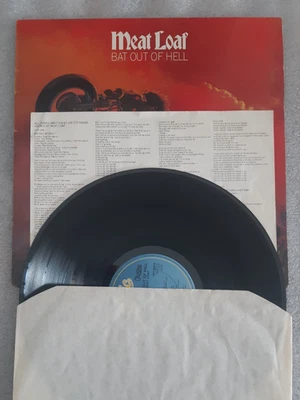 Meat Loaf Bat Out of Hell LP 1977 Rock Vinyl Epic Records Lyric Sheet - Image 1 of 4