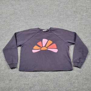 Sudadera Marine Layer Archive para mujer pequeña recortada suelta cuello redondo pulóver - Imagen 1 de 11